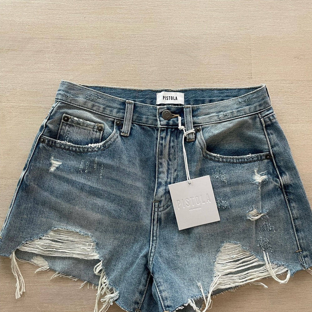 Pistola Nova High Waist Cutoff Shorts